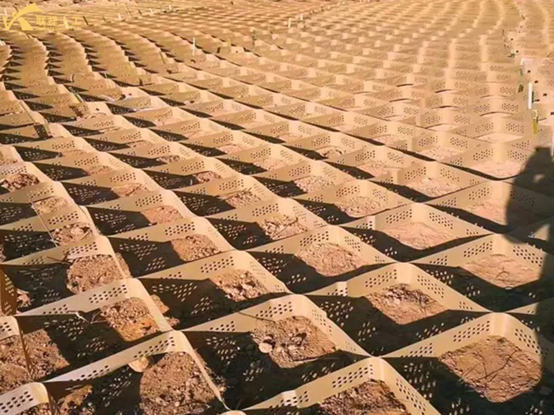 Geocell Anchoring Completed Geocell Anchoring Completed