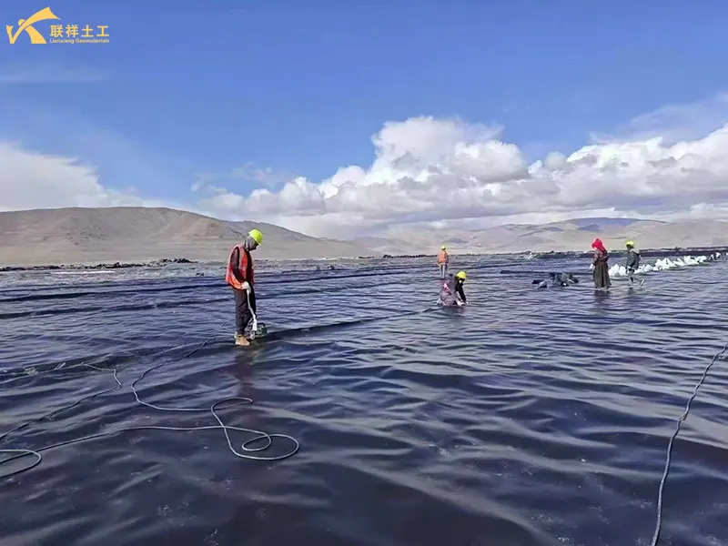 Geomembrane Welding Is in Progress