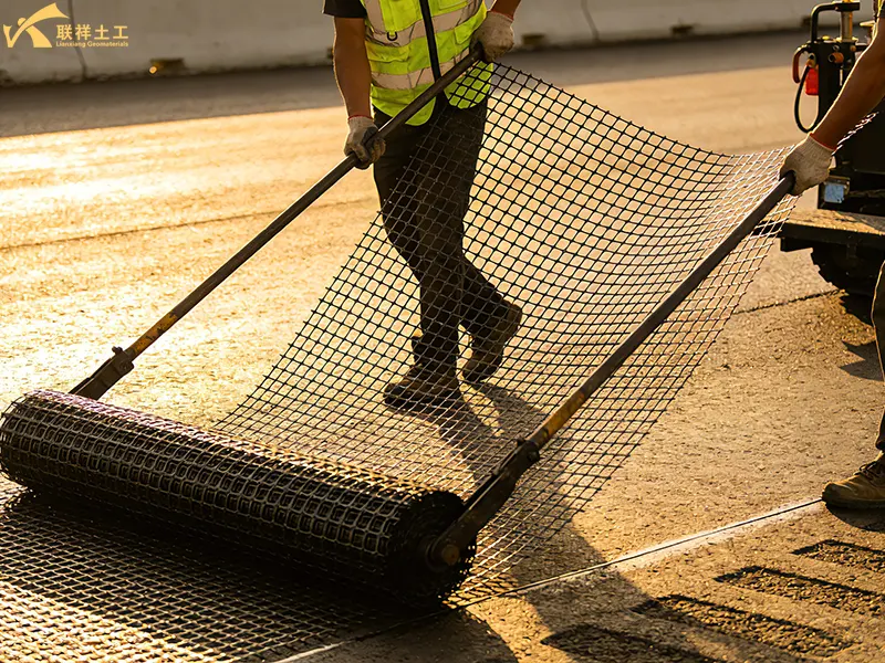 Fiberglass Geogrid Roadbed Construction